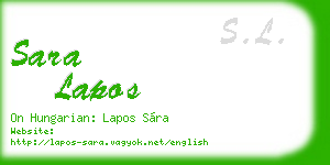 sara lapos business card